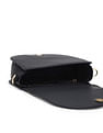 Tommy Hilfiger Solid Black PU Sling Bag