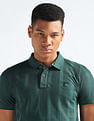 Flying Machine Vertical Stripe Patterned Knit Polo Shirt