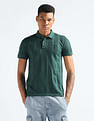 Flying Machine Vertical Stripe Patterned Knit Polo Shirt