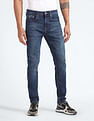 Flying Machine Mid Rise Slash Slim Tapered Jeans