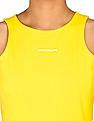 Calvin Klein Women Yellow Halter Neck Solid Dress