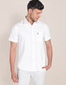 U.S. Polo Assn. Birdseye Dobby Textured Solid Shirt