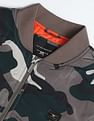 Flying Machine High Neck Camouflage Bomber Jacket