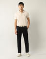 Arrow Sport Regular Fit Solid Mid Rise Trousers