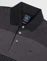 Arrow Horizontal Striped Mercerised Cotton Polo Shirt