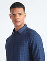 Flying Machine Spread Collar Cotton Shirt
