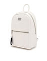 Tommy Hilfiger Solid Off-White PU Backpacks
