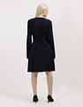 Tommy Hilfiger Gold Button Viscose Wrap Dress