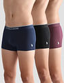 U.S. Polo Assn. Antibacterial Solid ET004 Trunks - Pack Of 3