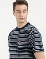 Tommy Hilfiger Badge Horizontal Stripe Cotton T-Shirt