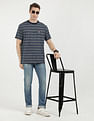 Tommy Hilfiger Badge Horizontal Stripe Cotton T-Shirt