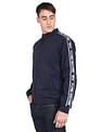 Flying Machine Stand Collar Solid Bomber Jacket