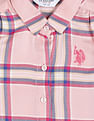 U.S. Polo Assn. Kids Tartan Check Viscose Top