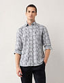 Arrow Sport Geometric Printed Pure Cotton Shirt