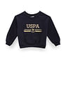 U.S. Polo Assn. Kids Girls Brand Print Sweatshirt