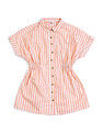 U.S. Polo Assn. Kids Girls Vertical Striped Shirt Dress