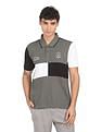 AD by Arvind Cotton Panelled Colour Block Polo Shirt