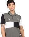 AD by Arvind Cotton Panelled Colour Block Polo Shirt