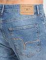 Flying Machine Slash Slim Tapered Fit Mid Rise Jeans