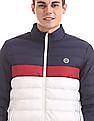 U.S. Polo Assn. Navy And White Colour Block Puffer Jacket