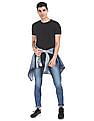 Flying Machine Jackson Skinny Acid Washed Jeans