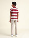 U.S. Polo Assn. Kids Boys Horizontal Striped Regular Fit Polo Shirt