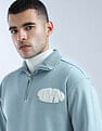 Flying Machine Solid High Neck Sweatshirt