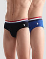 USPA Innerwear Striped Waistband EB002 Briefs - Pack Of 2