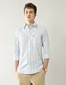 Arrow Sport Slim Fit Vertical Striped Shirt