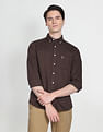 U.S. Polo Assn. Denim Co. Button Down Collar Overdyed Solid Shirt