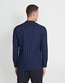 Flying Machine Mandarin Collar Vertical Stripe Shirt