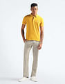 Flying Machine Logo Badge Solid Polo Shirt