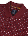 AD by Arvind Cotton Abstract Print Polo Shirt