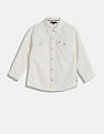Tommy Hilfiger Kids Boys Solid Regular-Fit Cotton Shirt