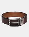 U.S. Polo Assn. Brown Textured Reversible Belt