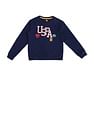 U.S. Polo Assn. Kids Brand Printed Regular Fit Sweatshirt