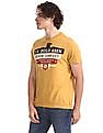 U.S. Polo Assn. Denim Co. Yellow Brand Print Cotton T-Shirt