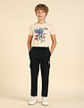 U.S. Polo Assn. Kids Boys Solid Pure Cotton Track Pants