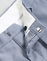 Arrow Slim Fit Self-Design Trousers