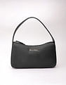 Tommy Hilfiger Solid Black Pu Shoulder Bag