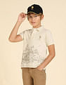 U.S. Polo Assn. Kids Boys Graphic Printed Regular Fit Polo Shirt