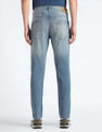 Flying Machine Stone Wash Slash Slim Tapered Fit Jeans