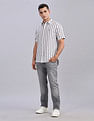 Tommy Hilfiger Striped Regular Fit Plain Woven Shirt