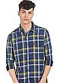 U.S. Polo Assn. Denim Co. Spread Collar Checked Casual Shirt