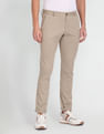 Arrow Sports Mid Rise Flat Front Solid Casual Trousers