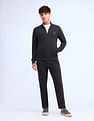 Flying Machine Solid High Neck Sweatshirt