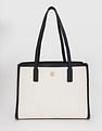 Tommy Hilfiger Solid Blue Pu Tote Bag