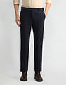 Arrow Slim Fit Solid Trousers