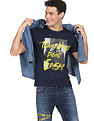 Flying Machine Pure Cotton Graphic Print T-Shirt