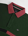 Arrow Sports Contrast Collar Striped Polo Shirt
